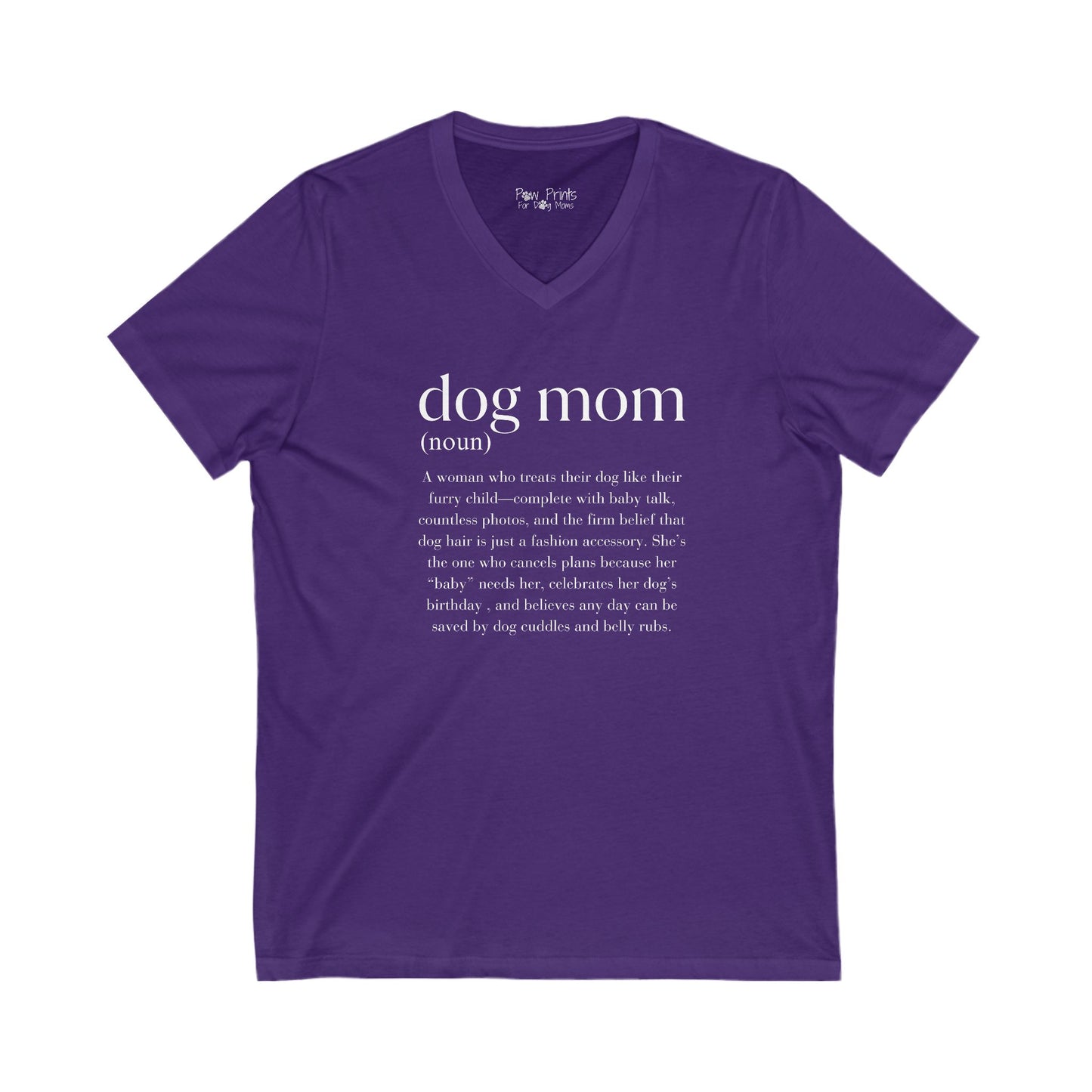 "Dog Mom" Cute Definition Women's V-neck T-Shirt