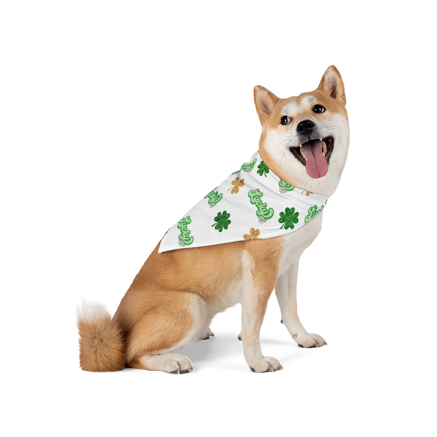 "Lucky" Print Pet Bandana for St. Patrick's Day Celebration